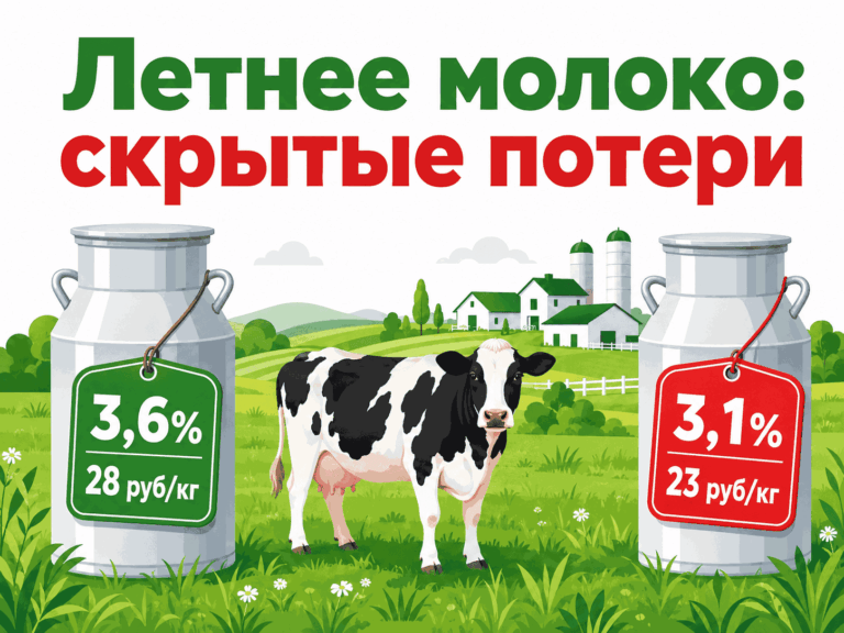Сезонное падение жира в молоке